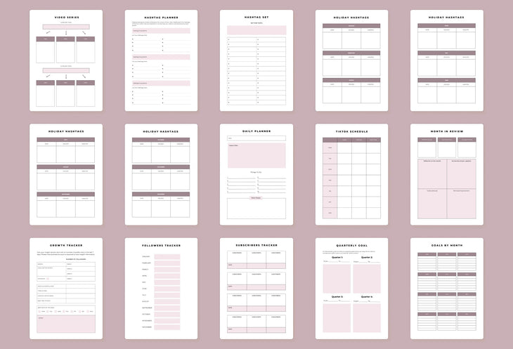 Ladystrategist Tiktok Planner Canva Template instagram canva templates social media templates etsy free canva templates