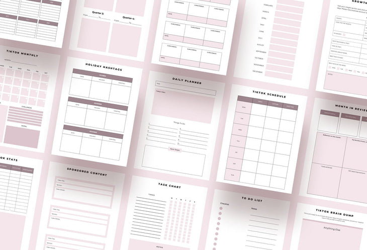 Ladystrategist Tiktok Planner Canva Template instagram canva templates social media templates etsy free canva templates