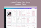 Ladystrategist Tiktok Planner Canva Template instagram canva templates social media templates etsy free canva templates
