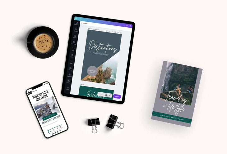Ladystrategist Travel Pinterest Template instagram canva templates social media templates etsy free canva templates
