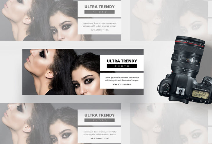 Ladystrategist Ultra Trendy Photo Facebook Cover for Photographers Editable Canva Template instagram canva templates social media templates etsy free canva templates