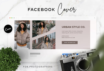 Ladystrategist Urban Style Co Studio Facebook Cover for Photographers Editable Canva Template instagram canva templates social media templates etsy free canva templates