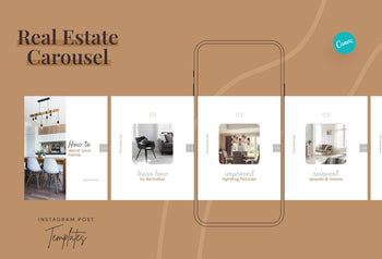 Ladystrategist Victoria Real Estate 6-Page Carousel Canva Template instagram canva templates social media templates etsy free canva templates