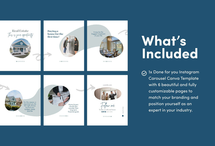 Ladystrategist Violet Real Estate 6-Page Carousel Canva Template instagram canva templates social media templates etsy free canva templates