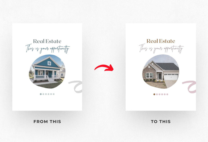 Ladystrategist Violet Real Estate 6-Page Carousel Canva Template instagram canva templates social media templates etsy free canva templates