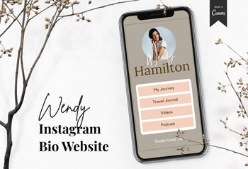 Ladystrategist Wendy Instagram Link in Bio Canva Landing Page Website instagram canva templates social media templates etsy free canva templates