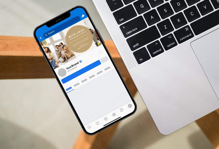 Ladystrategist With Love Facebook Cover for Photographers - Editable Canva Template instagram canva templates social media templates etsy free canva templates