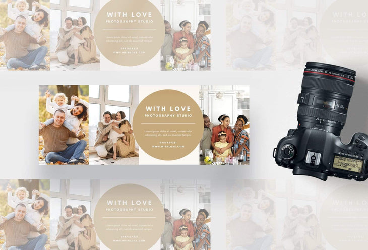 Ladystrategist With Love Facebook Cover for Photographers - Editable Canva Template instagram canva templates social media templates etsy free canva templates