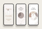 Ladystrategist YOGA Elegant - 97 Done-for-You Yoga Instagram Stories - Fully Editable Canva Templates instagram canva templates social media templates etsy free canva templates