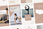 Ladystrategist YOGA Elegant - 97 Done-for-You Yoga Instagram Stories - Fully Editable Canva Templates instagram canva templates social media templates etsy free canva templates