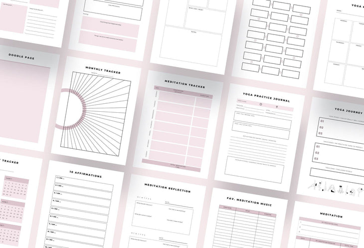 Ladystrategist Yoga Printable and Editable Journal Canva Template instagram canva templates social media templates etsy free canva templates