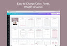 Ladystrategist Yoga Printable and Editable Journal Canva Template instagram canva templates social media templates etsy free canva templates