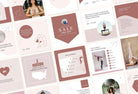 Ladystrategist YOGA Rose - 97 Done-for-You Yoga Instagram Posts - Fully Editable Canva Templates instagram canva templates social media templates etsy free canva templates