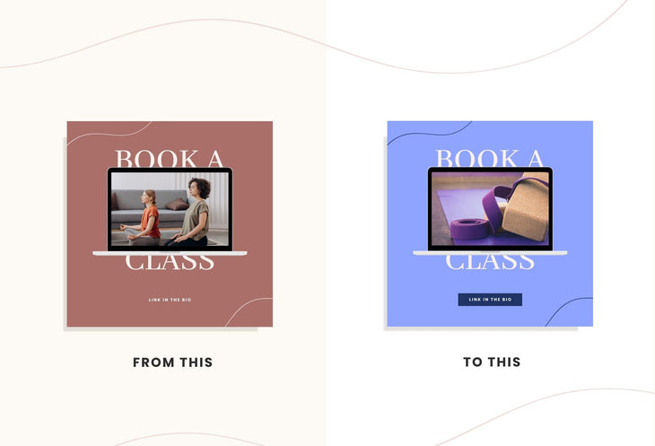 Ladystrategist YOGA Rose - 97 Done-for-You Yoga Instagram Posts - Fully Editable Canva Templates instagram canva templates social media templates etsy free canva templates