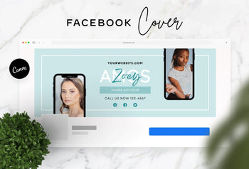 Ladystrategist Zoey Facebook Cover Canva Template instagram canva templates social media templates etsy free canva templates
