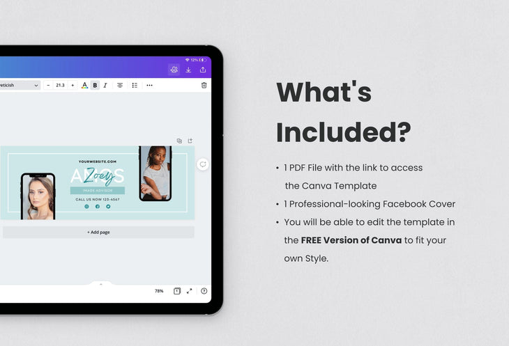 Ladystrategist Zoey Facebook Cover Canva Template instagram canva templates social media templates etsy free canva templates